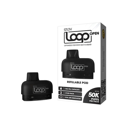 STLTH LOOP OPEN - 3mL Empty/Refillable Pods for LOOP Device 2pk