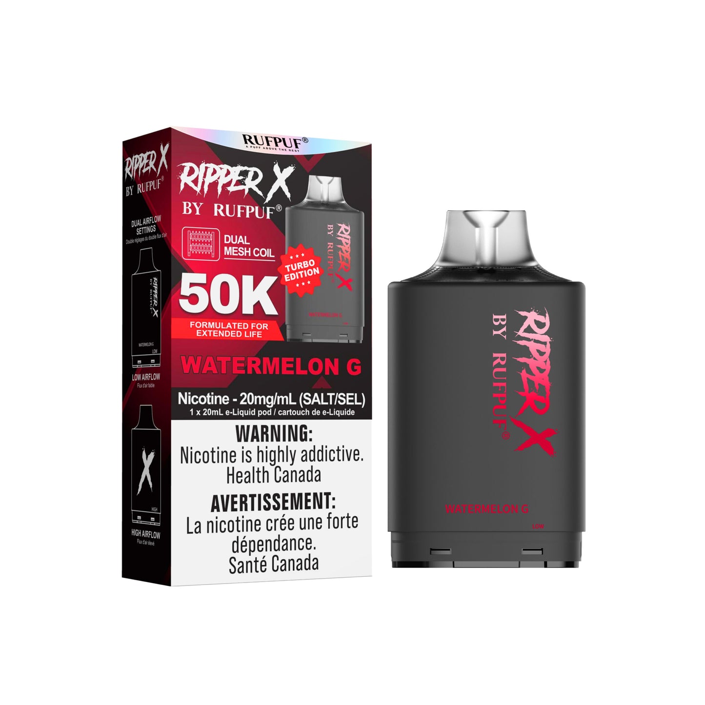 RIPPER X 35K Pod - 20mL Pre-Filled 20 mg/mL Salt Nicotine Pod