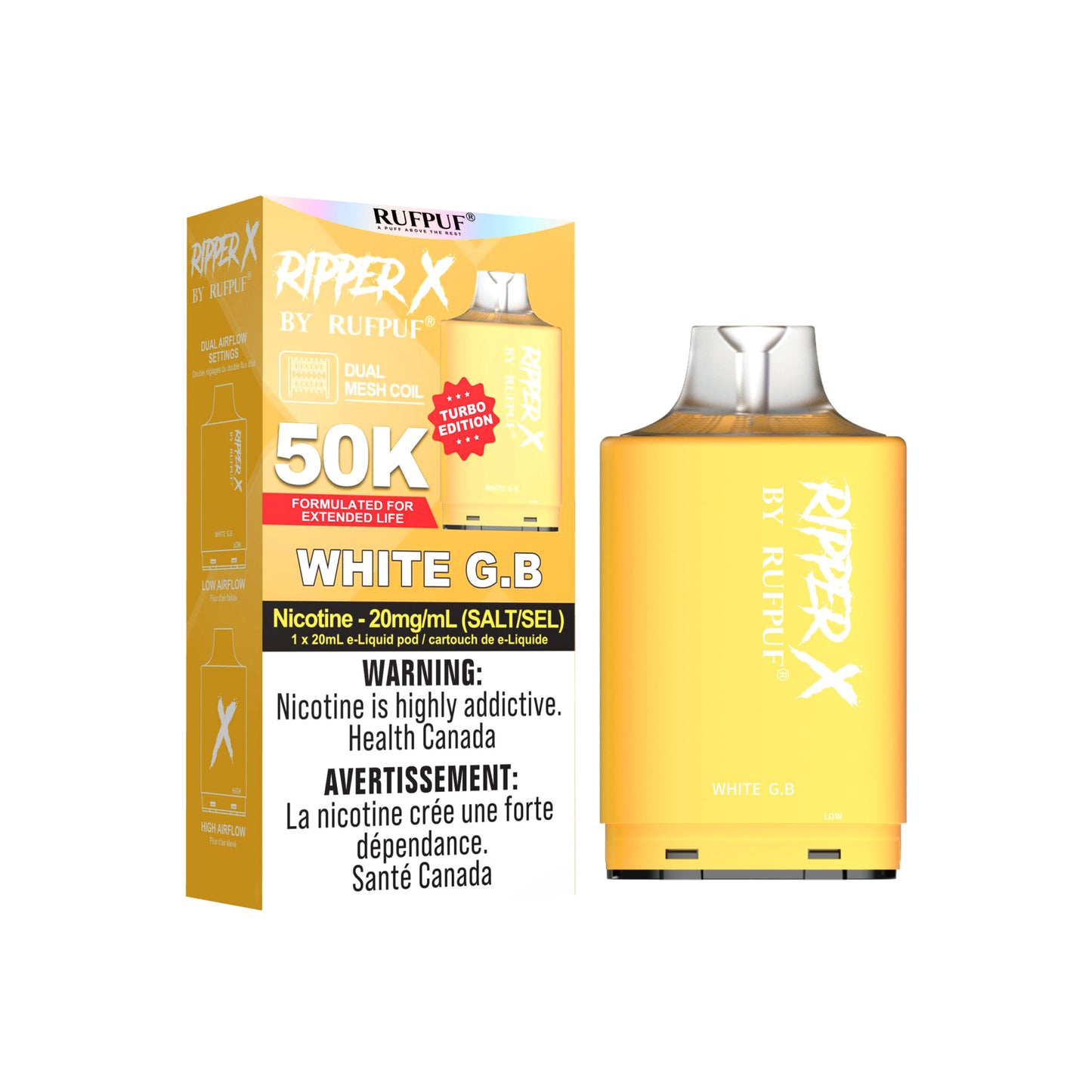 RIPPER X 35K Pod - 20mL Pre-Filled 20 mg/mL Salt Nicotine Pod