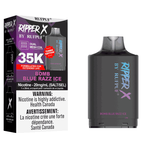 Mg Ripper RIPPER X 35K Pod - 20mL Pre-Filled 20 mg/mL Salt Nicotine Pod – It's ...