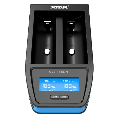 Xtar Over4 Slim Double Charger - Black